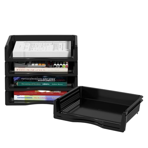 Xyskin Stapelbare Organizer-Tabletts aus Kunststoff, 6 Etagen, Schreibtisch-Briefablage für Büro, Zuhause, Schule Xyskin Stapelbare Organizer-Tabletts aus Kunststoff, 6 Etagen, Schreibtisch-Briefablage für Büro, Zuhause, Schule von Xyskin