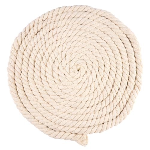 Weich Baumwollseil, 15 Mm X 5 M Beige Dickes Seil, Dicke Kordel, Seil Aus Baumwolle, Geflochtenes Baumwollseil Für Dekoration, DIY-Bastelarbeiten, Handwerk, Gartenarbeit, Geschenke Verpackung Weich Baumwollseil, 15 Mm X 5 M Beige Dickes Seil, Dicke Kordel, Seil Aus Baumwolle, Geflochtenes Baumwollseil Für Dekoration, DIY-Bastelarbeiten, Handwerk, Gartenarbeit, Geschenke Verpackung von Xyvor