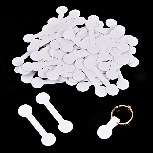 Xzeemo 100 Stück Preisetiketten Selbstklebend, Weiß Preisschilder, Schmuck Tags, Schmuck Preisaufkleber, Jewelry Price Tag für Ringe, Armbänder,Halskette, Ohrringe Display (13 * 50mm) von Xzeemo