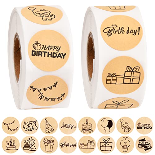 Xzeemo 1000 Stk Aufkleber Geburtstag, Happy Birthday Aufkleber, Geschenkaufkleber, 8 Muster Rund Selbstklebende Geburtstagsaufkleber für Backen Geschenktüten Geburtstagskarten Geschenke Gästebuch (1) Xzeemo 1000 Stk Aufkleber Geburtstag, Happy Birthday Aufkleber, Geschenkaufkleber, 8 Muster Rund Selbstklebende Geburtstagsaufkleber für Backen Geschenktüten Geburtstagskarten Geschenke Gästebuch (1) von Xzeemo