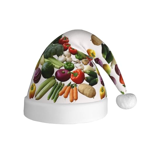 Xzeit Einführung von verschiedenen Gemüse Weihnachtsmann Hut Erwachsene Weihnachtsmütze Weihnachten Urlaub Hut für Frauen Männer Neujahr Festliche Party Supplies von Xzeit