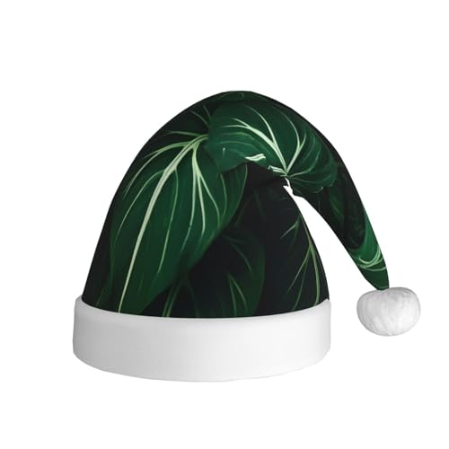 Xzeit Grüne lange Blätter Weihnachtsmann Hut Erwachsene Weihnachtsmütze Weihnachten Urlaub Hut für Frauen Männer Neujahr Festliches Partyzubehör von Xzeit