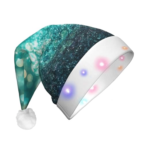 Xzeit LED-Weihnachtsmütze für Erwachsene, Weihnachtsmannmütze, funkelnd, beleuchtet, Weihnachtsmütze, Weihnachtsfeierzubehör von Xzeit
