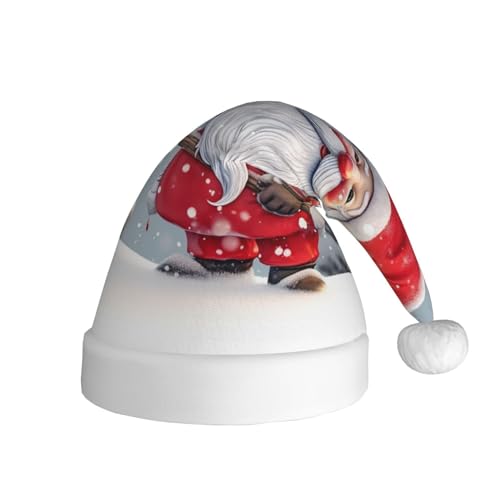 Xzeit Lustiger Schnee Weihnachtsmann Hut Erwachsene Weihnachtsmütze Weihnachten Urlaub Hut für Frauen Männer Neujahr Festliches Partyzubehör von Xzeit