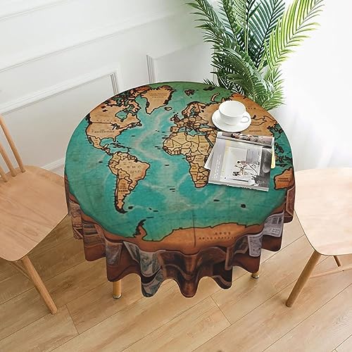 Xzeit Travel World1 runde Tischdecke, bedruckt, 152,4 cm, wasserdicht, Tischdecke für Küche, Esszimmer, Party-Dekoration Xzeit Travel World1 runde Tischdecke, bedruckt, 152,4 cm, wasserdicht, Tischdecke für Küche, Esszimmer, Party-Dekoration von Xzeit