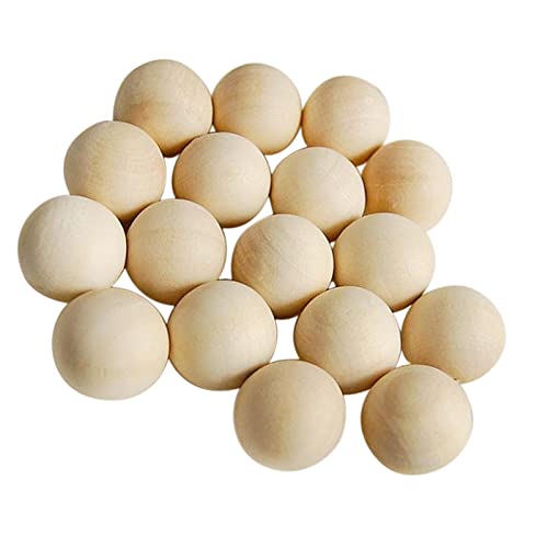 100 Stück unlackierte runde Holzkugeln, ohne Loch, natürliche Holzperlen, für DIY-Schmuckherstellung, bemalte Bastelarbeiten, Heimdekoration (10 mm) von XzhixiangKing