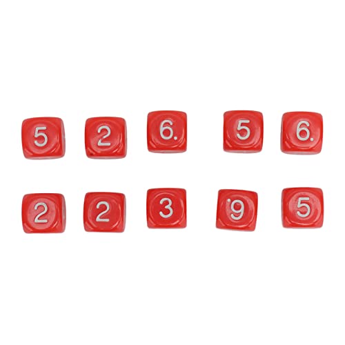 20-teiliges Würfel-Set, Mathematikwürfel, 16 mm, Kunststoff, runde Ecken, polyedrisches Würfel-Set (rot) von XzhixiangKing
