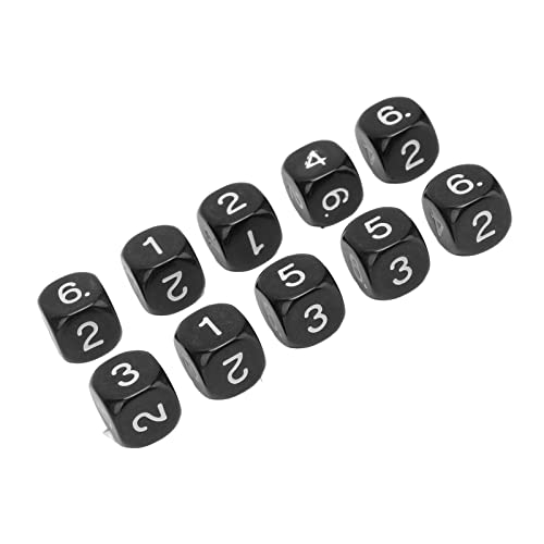 20-teiliges Würfel-Set, Mathematikwürfel, 16 mm, Kunststoff, runde Ecken, polyedrisches Würfel-Set (schwarz) von XzhixiangKing