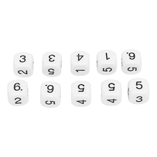 20-teiliges Würfel-Set, Mathematikwürfel, 16 mm, Kunststoff, runde Ecken, polyedrisches Würfel-Set (weiß) von XzhixiangKing
