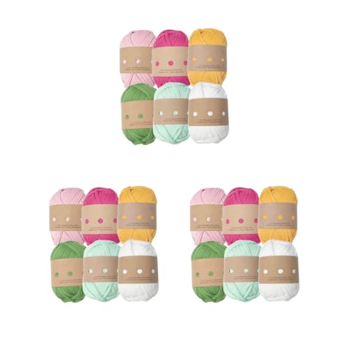 6-teiliges Premium-Garn-Set, Strickgarn-Set, hervorragend für kleine und Kindergarnprojekte (3er-Set (Kombination 14)) von XzhixiangKing