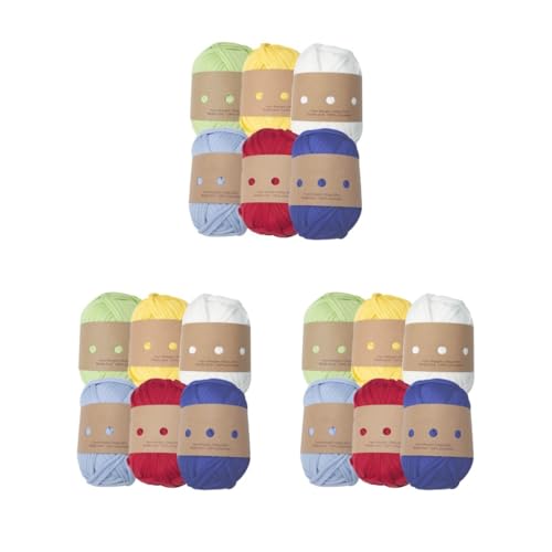 6-teiliges Premium-Garn-Set, Strickgarn-Set, hervorragend für kleine und Kindergarnprojekte (3er-Set (Kombination 15)) von XzhixiangKing