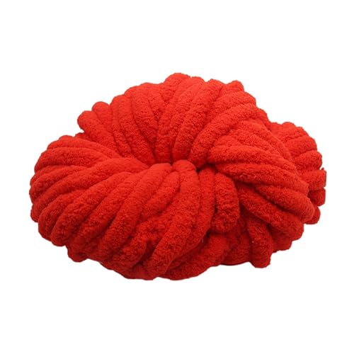 Grobes Wollgarn, 250 g x 20 mm, super dickes Deckengarn, zum Häkeln, weiches Garn (Rot, 20 mm) von XzhixiangKing