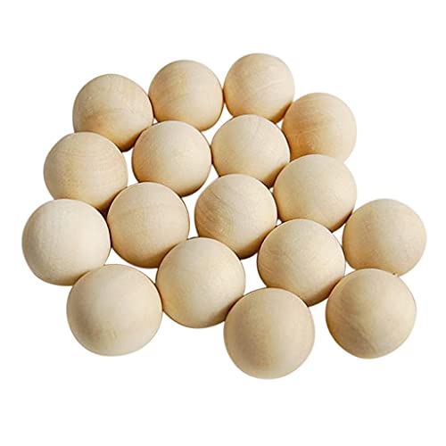 Holzkugeln, nicht porös, natürliche Bastelkugeln, 20 mm, für Bastelprojekte, Schmuckherstellung, 100 Stück von XzhixiangKing