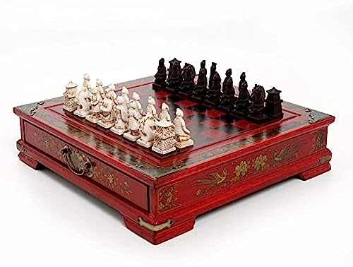 Schachbrett-Sets, Antike Terrakotta 3D Charaktere Holz Schachset mit Schublade Aufbewahrungsdesign Schachbrett-Sets, Antike Terrakotta 3D Charaktere Holz Schachset mit Schublade Aufbewahrungsdesign von XzhixiangKing