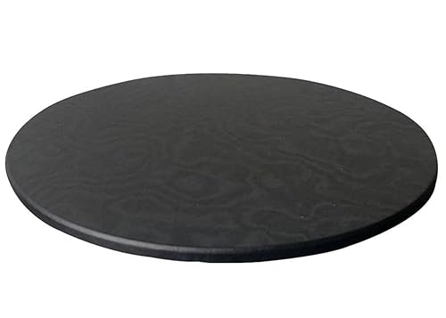 XzhixiangKing Rutschfeste runde Tischdecke, 120 cm, waschbar, Stretch-Tischdecke, wasserdichtes Polyester, für Zuhause, Partys (Schwarz) von XzhixiangKing