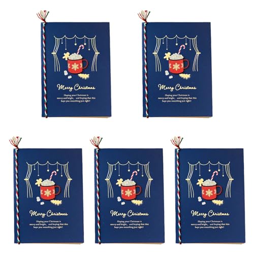 5 Stück Weihnachtsgrußkarten Party Einladungen Postkarte Geschenk für Zuhause Urlaub Segen Karte 3D Cartoon Weihnachtskarten Grußkarte von Xzmzbxzb