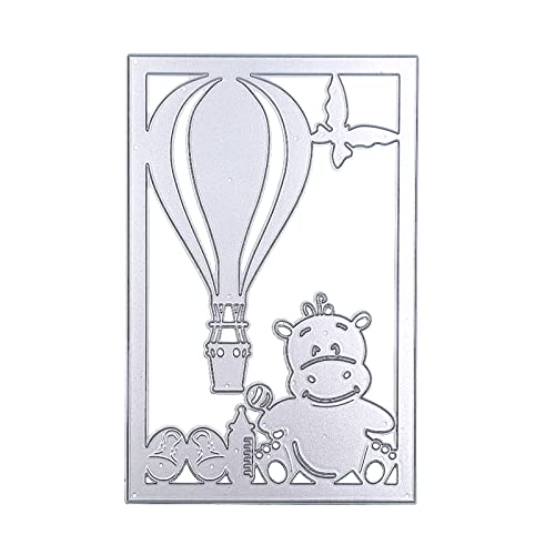 Heißluftballon-Metall-Stanzformen, handgefertigte Projekte, Kunstkreationszubehör für Geburtstag, Grußkarte, Metall-Stanzformen für Kartenherstellung von Xzmzbxzb