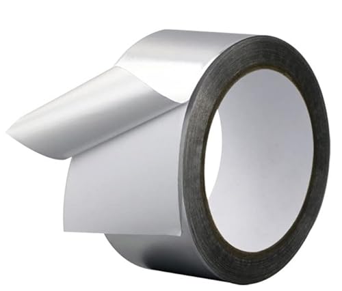 Y-Nut Aluminium-Klebeband, Aluminiumklebebänder Selbstklebendes Aluband Hitzeschutzband,70 mm x 50 m, hochwertiges, strapazierfähiges Dämmen, Hitzebeständig,Reißfest Beständig, 1 Rolle in silber von Y-Nut