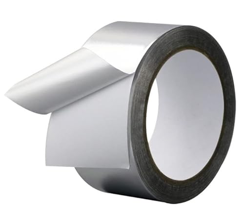 Y-Nut Aluminium-Klebeband, Aluminiumklebebänder Selbstklebendes Aluband Hitzeschutzband,70 mm x 50 m, hochwertiges, strapazierfähiges Dämmen, Hitzebeständig,Reißfest Beständig, 1 Rolle in silber von Y-Nut