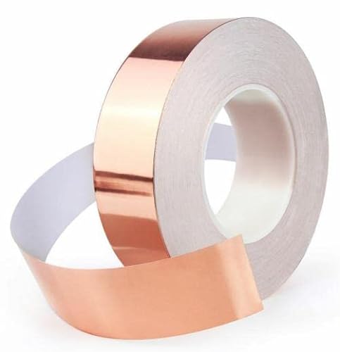 Y-Nut Kupferband 20M x 50mm, Kupferfolienband Copper Foil Tape Abschirmband Kupferfolie Kupferband Selbstklebend Klebeband Schneckenband Schneckenschutz von Y-Nut