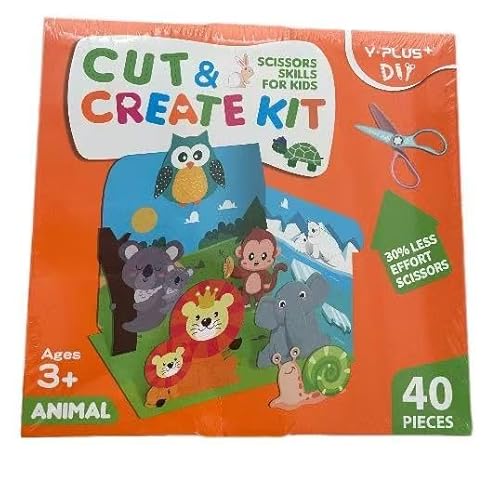Scheren-Set für Kinder im Alter von 3–7 Jahren, 40-teiliges Bastelset zum Schneiden und Gestalten mit Sicherheitsschere, Aufklebern, Beschäftigungsbüchern, Feinmotorik-Spielzeug, Montessori-Ges Scheren-Set für Kinder im Alter von 3–7 Jahren, 40-teiliges Bastelset zum Schneiden und Gestalten mit Sicherheitsschere, Aufklebern, Beschäftigungsbüchern, Feinmotorik-Spielzeug, Montessori-Ges von Y-Plus