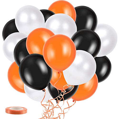 30x Halloween Deko Luftballons Set, Schwarz Orange & Weiße Latex Luftballons Halloween Fun Party Ballons Halloween Kinder Party Deko Halloween Horror Dekoration, Halloween Hintergrundtuch Dekoration 30x Halloween Deko Luftballons Set, Schwarz Orange & Weiße Latex Luftballons Halloween Fun Party Ballons Halloween Kinder Party Deko Halloween Horror Dekoration, Halloween Hintergrundtuch Dekoration von Y iRAN
