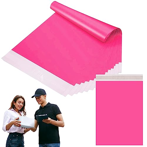 10 Stück 38x52cm Rose Versandbeutel Plastik Versandtaschen,Versandtüten für Kleidung Groß,Selbstklebend Poly Kunststoffbeutel Wasserdichte Kuriertaschen Paket Tüten für Versand Warensendung Textilien von YAAVAAW