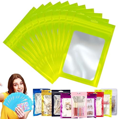 10 Stück Zip-Beutel Groß Mylar Bags Grün Holografische Beutel 26x38cm,Wiederverschließbare Mylar Beutel,Geruchsdichte Baggys Ziplock-Beutel Polybeutel für Schmuck,Lebensmittel,Kleine Unternehmen von YAAVAAW