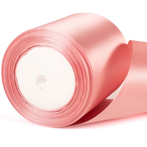 10 cm breites dunkelrosa Satinband für Hochzeitsauto, Geschenkverpackungen, Blumensträuße, Kuchendekoration und Geschenkverpackung 10 cm breites dunkelrosa Satinband für Hochzeitsauto, Geschenkverpackungen, Blumensträuße, Kuchendekoration und Geschenkverpackung von YAAVAAW