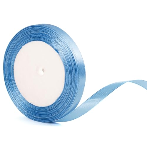 10 mm azurblaues Band zum Verpacken von Geschenken, 22 m, blaues Band, dünnes Stoff-Satinband zum Verpacken von Geschenken, Weihnachten, Kuchen, Haarschleife, Blumenstrauß, Floristen, Basteln 10 mm azurblaues Band zum Verpacken von Geschenken, 22 m, blaues Band, dünnes Stoff-Satinband zum Verpacken von Geschenken, Weihnachten, Kuchen, Haarschleife, Blumenstrauß, Floristen, Basteln von YAAVAAW
