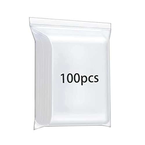 100 Stück wiederverschließbare transparente Plastiktüten – 16 x 24 cm wiederverschließbare Druckverschlussbeutel, kleine wiederverschließbare Plastiktüten, wiederverschließbare Aufbewahrungsbeutel, von YAAVAAW