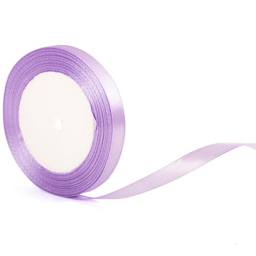 10mm Baby-lila Band für Geschenkverpackung 22m, Baby-lila dünnes Stoffband für Weihnachtskuchen-Bogen-Bouquet-Blumenladen, der Hochzeitswagen-Dekoration herstellt von YAAVAAW