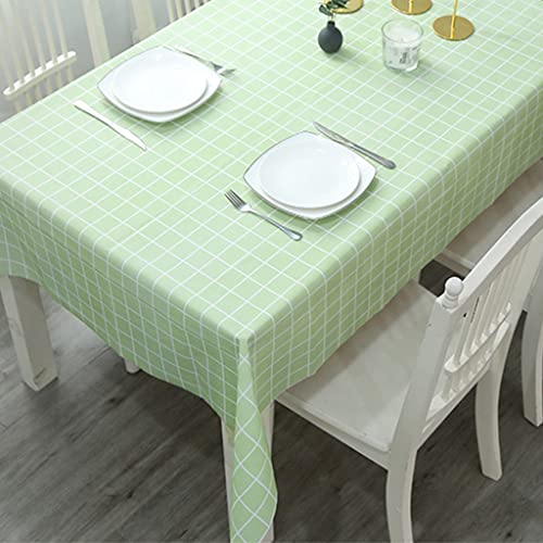 137 x 180 cm, abwischbare Tischdecke, PVC, grünes Karomuster, schmutzabweisend, wasserdicht, waschbar, rechteckig, aus Kunststoff, für Küche, Abendessen, Picknick, Party 137 x 180 cm, abwischbare Tischdecke, PVC, grünes Karomuster, schmutzabweisend, wasserdicht, waschbar, rechteckig, aus Kunststoff, für Küche, Abendessen, Picknick, Party von YAAVAAW