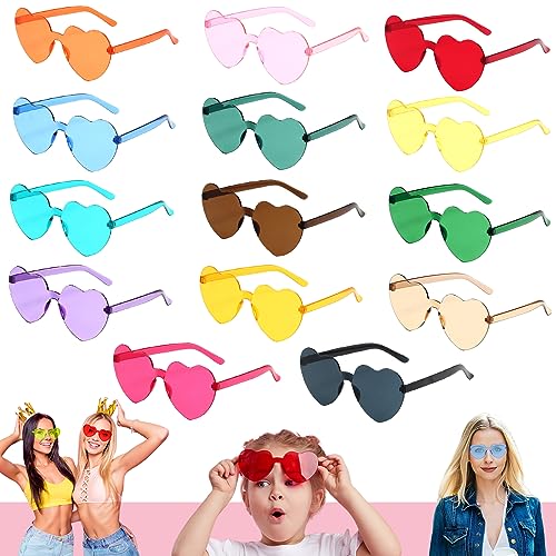 14er Party Brille Herz farbige Sonnenbrille,Hippie Brille,Andlose Sonnenbrille,Festival Brille Lustige Partybrillen für Kinder Erwachsene Fasching Foto Requisiten Halloween Fasching Geburtstagsfeier 14er Party Brille Herz farbige Sonnenbrille,Hippie Brille,Andlose Sonnenbrille,Festival Brille Lustige Partybrillen für Kinder Erwachsene Fasching Foto Requisiten Halloween Fasching Geburtstagsfeier von YAAVAAW