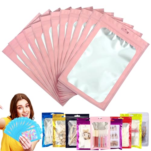 20 Stück Zip-Beutel Medium Mylar Bags Rosa Holografische Beutel 20x30cm,Wiederverschließbare Mylar Beutel,Geruchsdichte Baggys Ziplock-Beutel Polybeutel für Schmuck,Lebensmittel,Kleine Unternehmen von YAAVAAW