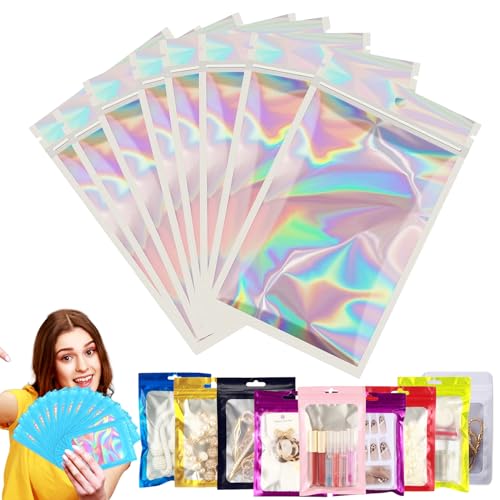 20 Stück Zip-Beutel Medium Mylar Bags Silber Holografische Beutel 20x30cm,Wiederverschließbare Mylar Beutel,Geruchsdichte Baggys Ziplock-Beutel Polybeutel für Schmuck,Lebensmittel,Kleine Unternehmen 20 Stück Zip-Beutel Medium Mylar Bags Silber Holografische Beutel 20x30cm,Wiederverschließbare Mylar Beutel,Geruchsdichte Baggys Ziplock-Beutel Polybeutel für Schmuck,Lebensmittel,Kleine Unternehmen von YAAVAAW