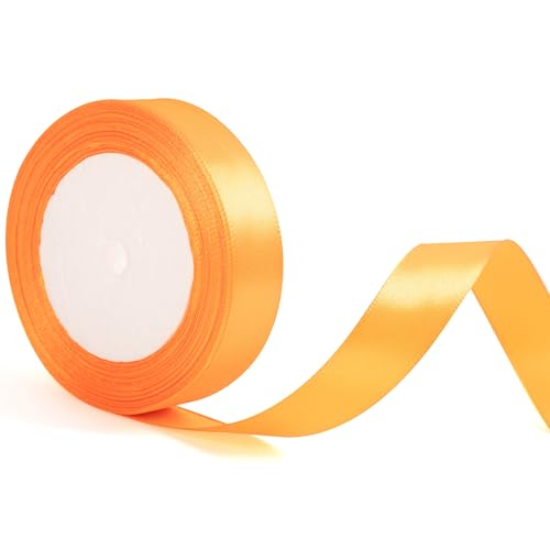 20 mm breites orangefarbenes Satinband – 22 m Geschenkband für Geschenke, Kuchen, Schleifen, Blumensträuße, Handwerk, Hochzeiten, Autos 20 mm breites orangefarbenes Satinband – 22 m Geschenkband für Geschenke, Kuchen, Schleifen, Blumensträuße, Handwerk, Hochzeiten, Autos von YAAVAAW