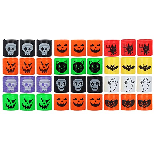 36 Spirale Spielzeug Halloween,Federspielzeug Kinder Bunte Treppenläufer,Mitgebsel für Kindergeburtstag,Stressabbau Spielzeug für Festival Zubehör Partytütenfüller Geburtstagsgeschenke Mini Slinky von YAAVAAW