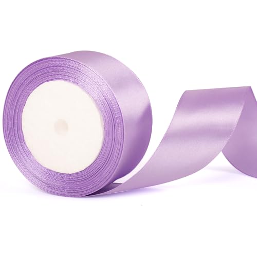 40mm Breite Baby Lila Band Dicke Satin Baby Violet Hochzeit Auto Band für Geschenk Verpackung Haar Bogen Bouquet Crafting Hochzeit Auto Dekoration Kuchen Geschenk Wrapping von YAAVAAW