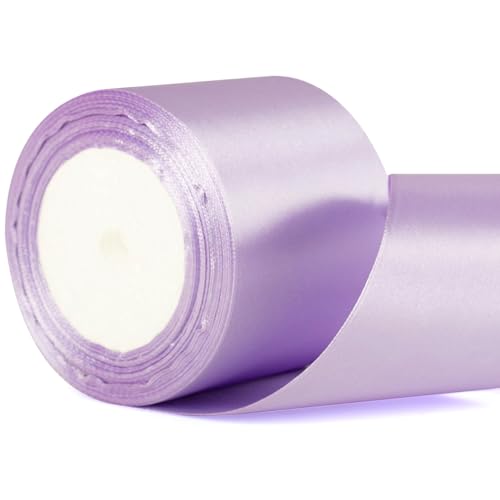 75 mm breites, babyviolettes Band, 3 Zoll dickes violettes Band zum Verpacken von Geschenken, Blumensträußen, Basteln, Hochzeitsautoschleifen, dekorativen Geschenkverpackungen 75 mm breites, babyviolettes Band, 3 Zoll dickes violettes Band zum Verpacken von Geschenken, Blumensträußen, Basteln, Hochzeitsautoschleifen, dekorativen Geschenkverpackungen von YAAVAAW