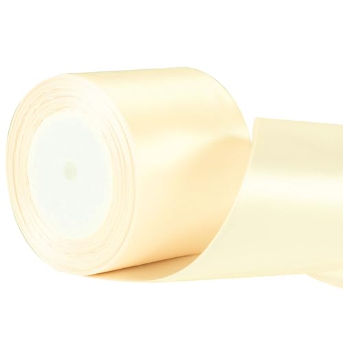 75 mm breites elfenbeinfarbenes Band, 3 Zoll dickes elfenbeinfarbenes Band, geeignet zum Verpacken von Geschenken, zum Basteln von Blumensträußen, als Dekoration für Hochzeitsautos und Kuchen. 75 mm breites elfenbeinfarbenes Band, 3 Zoll dickes elfenbeinfarbenes Band, geeignet zum Verpacken von Geschenken, zum Basteln von Blumensträußen, als Dekoration für Hochzeitsautos und Kuchen. von YAAVAAW