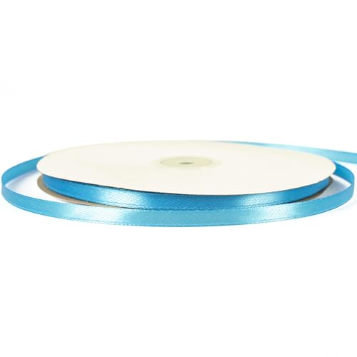 Azurblaues Satinband, 6 mm dünn, 91 m, Geschenkverpackung für Geschenke, Hochzeit, Weihnachten und Basteln Azurblaues Satinband, 6 mm dünn, 91 m, Geschenkverpackung für Geschenke, Hochzeit, Weihnachten und Basteln von YAAVAAW