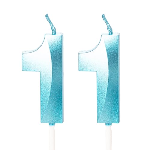Blaue Kerzen zum 11. Geburtstag, Zahl 11, Kerzen für Geburtstagskuchen, blaue Kerzen zum 11. Geburtstag, 11. Geburtstag, Kuchendekoration, für 11-jährige Jungen, Blau Blaue Kerzen zum 11. Geburtstag, Zahl 11, Kerzen für Geburtstagskuchen, blaue Kerzen zum 11. Geburtstag, 11. Geburtstag, Kuchendekoration, für 11-jährige Jungen, Blau von YAAVAAW