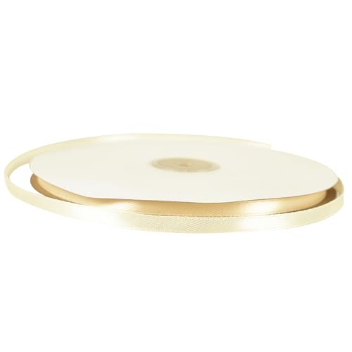 Elfenbeinfarbenes Band – 6 mm dünner Satin-Stoff, 91 m – Geschenkverpackung, Hochzeit, Weihnachten und mehr Elfenbeinfarbenes Band – 6 mm dünner Satin-Stoff, 91 m – Geschenkverpackung, Hochzeit, Weihnachten und mehr von YAAVAAW