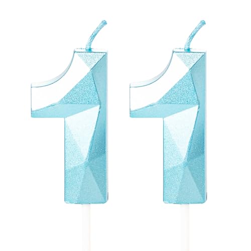 Geburtstagskerzen für Kuchen, Zahlenkerze blau, Happy Birthday Kerzen Geburtstagskuchenkerzen, Tortenaufsatz für Kinder, Jungen, Geburtstag, Hochzeit, Firma, Jahrestag, Kuchendekorationen (Blau, 11) Geburtstagskerzen für Kuchen, Zahlenkerze blau, Happy Birthday Kerzen Geburtstagskuchenkerzen, Tortenaufsatz für Kinder, Jungen, Geburtstag, Hochzeit, Firma, Jahrestag, Kuchendekorationen (Blau, 11) von YAAVAAW