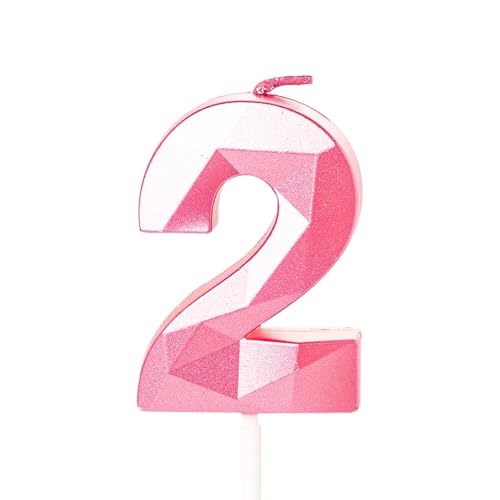 Rosa Kerze zum 2. Geburtstag für Kuchen, Kuchendekoration für 2 Jahre alte Mädchen Rosa Kerze zum 2. Geburtstag für Kuchen, Kuchendekoration für 2 Jahre alte Mädchen von YAAVAAW