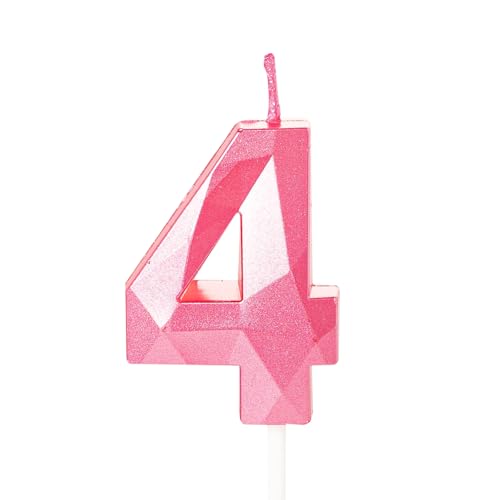 Rosa Kerze zum 4. Geburtstag für Kuchen, Tortenaufsätze zum 4. Geburtstag Rosa Kerze zum 4. Geburtstag für Kuchen, Tortenaufsätze zum 4. Geburtstag von YAAVAAW