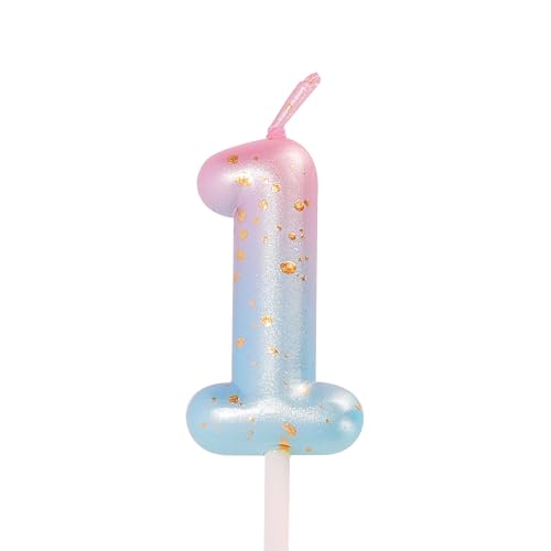 YAAVAAW Kerze mit Meerjungfrauen-Motiv, Nummer 1, für Geburtstagskuchen, 1. Geburtstag, Rosa / Blau YAAVAAW Kerze mit Meerjungfrauen-Motiv, Nummer 1, für Geburtstagskuchen, 1. Geburtstag, Rosa / Blau von YAAVAAW