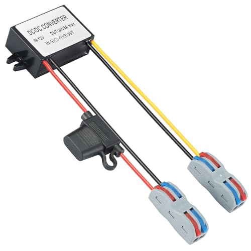 YABOANG DC-DC-Wandler-Spannungs 10-22V zu 24V, Spannungswandler 12V zu 24V 3A 72W MAX, Voltage Voltage Boost Converter 12V to 24V 72W 3A mit wasserdichter Sicherung und Klemmleiste YABOANG DC-DC-Wandler-Spannungs 10-22V zu 24V, Spannungswandler 12V zu 24V 3A 72W MAX, Voltage Voltage Boost Converter 12V to 24V 72W 3A mit wasserdichter Sicherung und Klemmleiste von YABOANG
