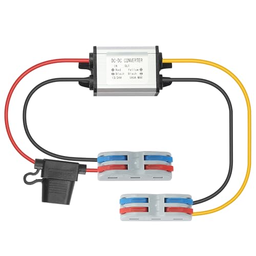 YABOANG DC-Spannungswandler 12/24V zu 5V 3A 15W MAX, DC 8-32V auf 5V Port Konverter, DC-DC-Wandler 8-32V auf 5V Buck, Stromwandler mit wasserdichter Sicherung und Klemmenblock, Abwärtsspannungsregler YABOANG DC-Spannungswandler 12/24V zu 5V 3A 15W MAX, DC 8-32V auf 5V Port Konverter, DC-DC-Wandler 8-32V auf 5V Buck, Stromwandler mit wasserdichter Sicherung und Klemmenblock, Abwärtsspannungsregler von YABOANG